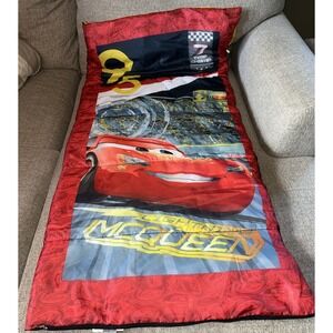 DISNEY PIXAR CARS 3 LIGHTNING MCQUEEN KIDS SLEEPING CAMPING BAG 5 FOOT See Pics